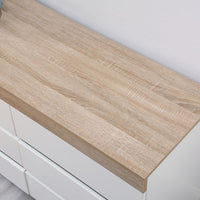 Coastal White Wooden Chest of 6 Drawers