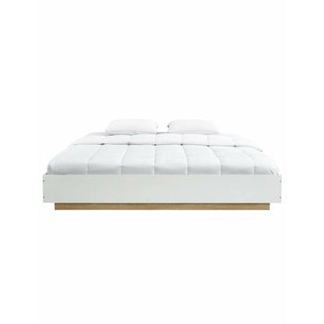 White Oak Industrial Contemporary Bed Base