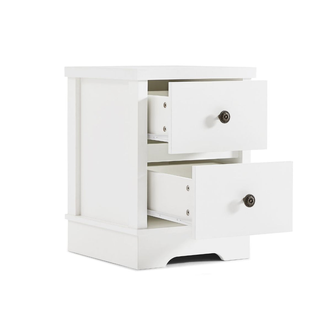 White Coastal Style Bedside Table