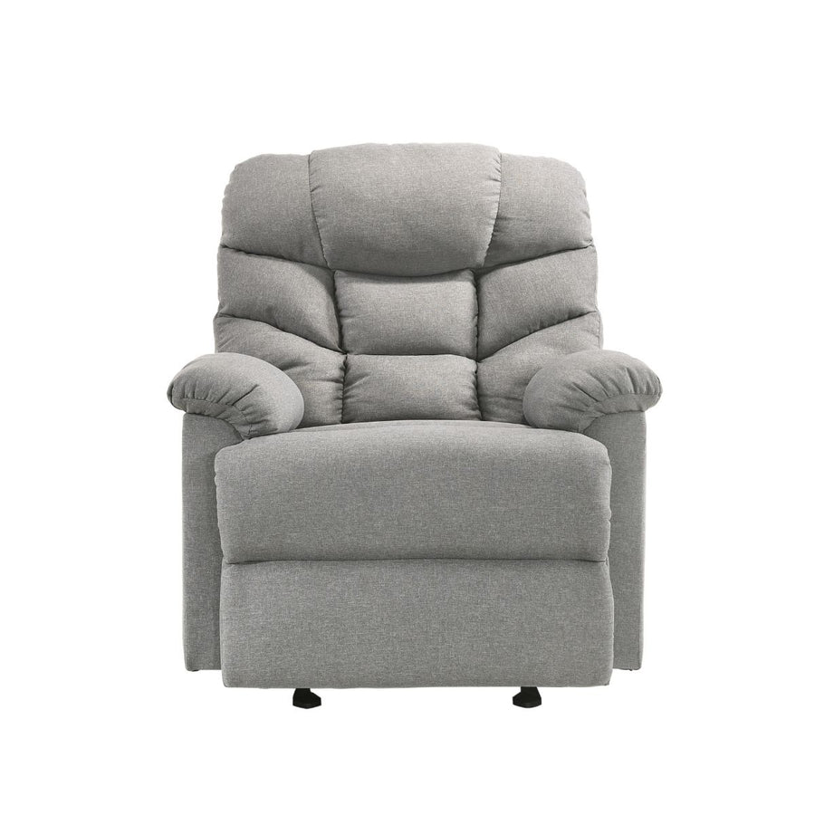 Rocking Fabric Recliner Chair - Light Grey