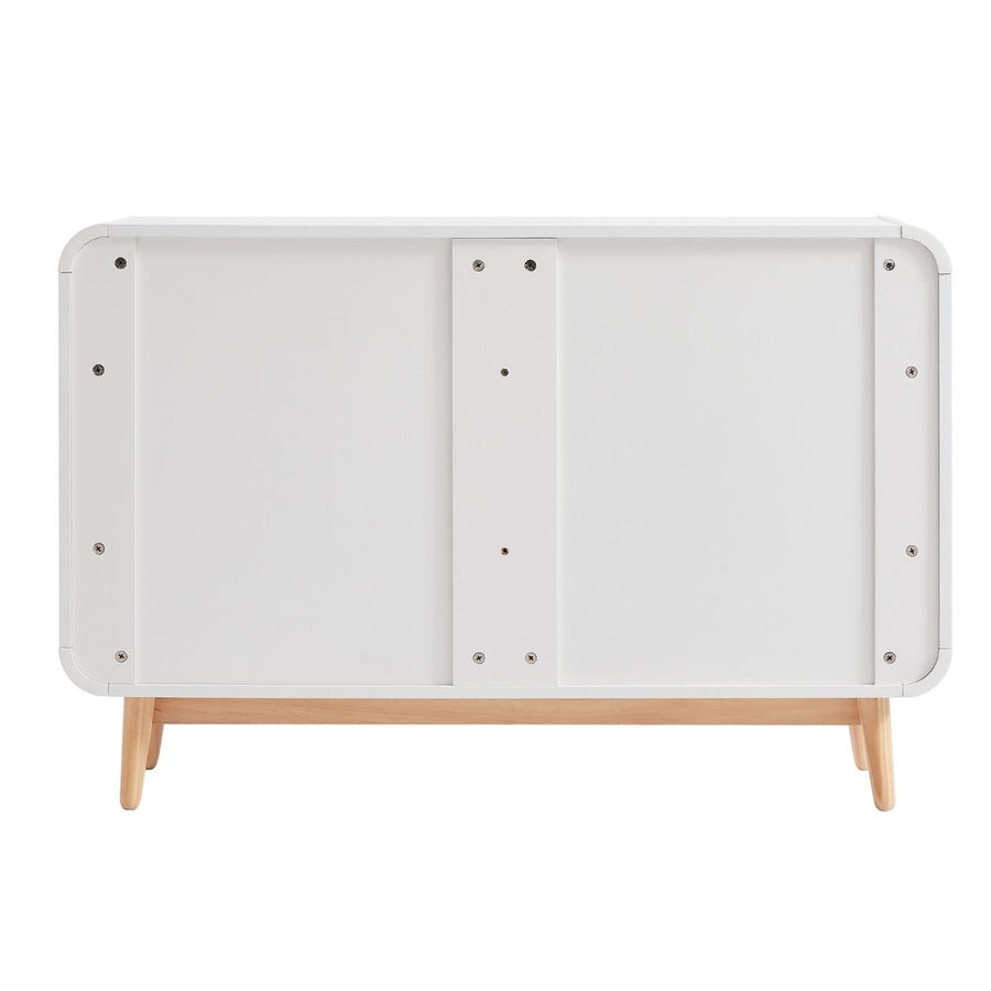 White Modern Retro Chest of Drawers Cabinet