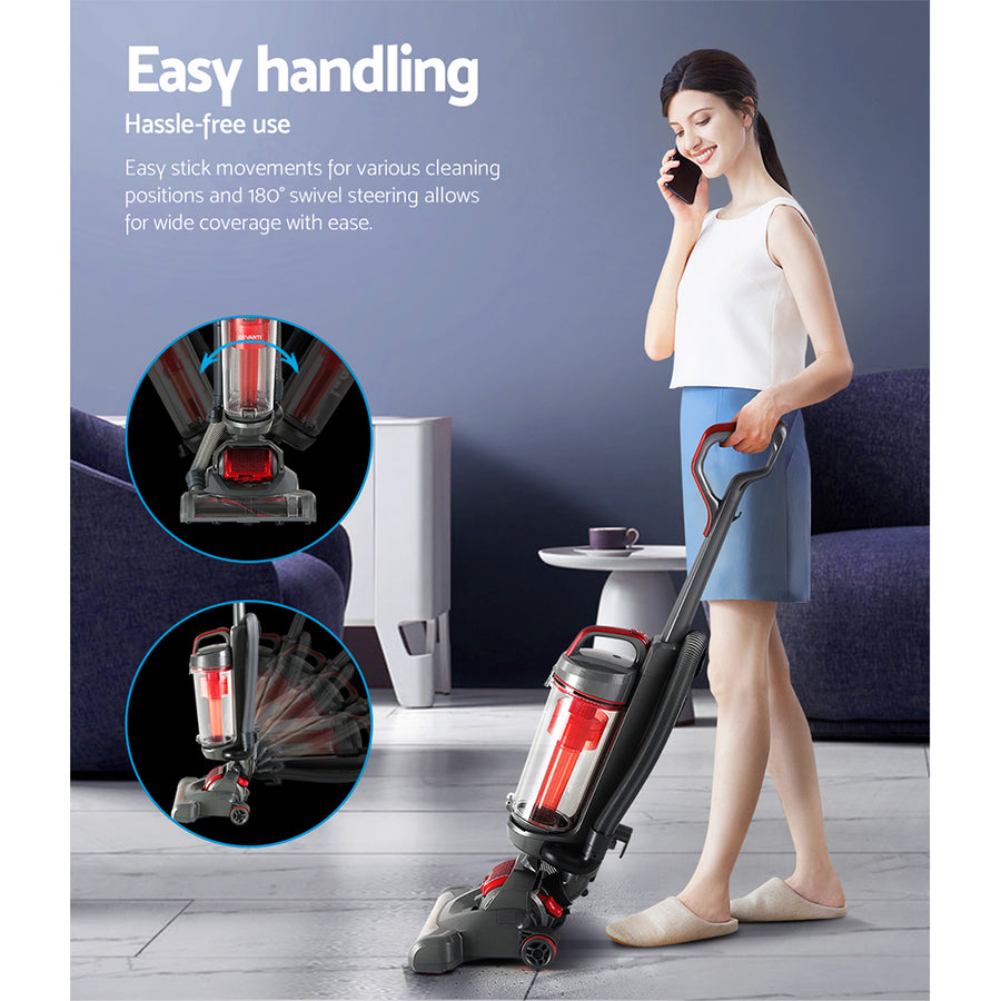 Upright Vacuum Cleaner Stick Bagless Free-standing Cyclone Filter 1000W