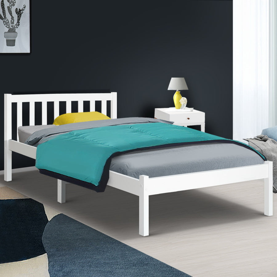 Bed Frame King Single Wooden Timber Mattress Size Base Bedroom