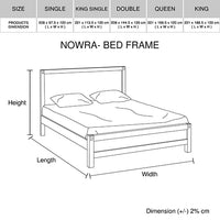 4 Piece Bedroom King Suite in Solid Acacia Wood Veneered - Bed, Bedside Table & Tallboy