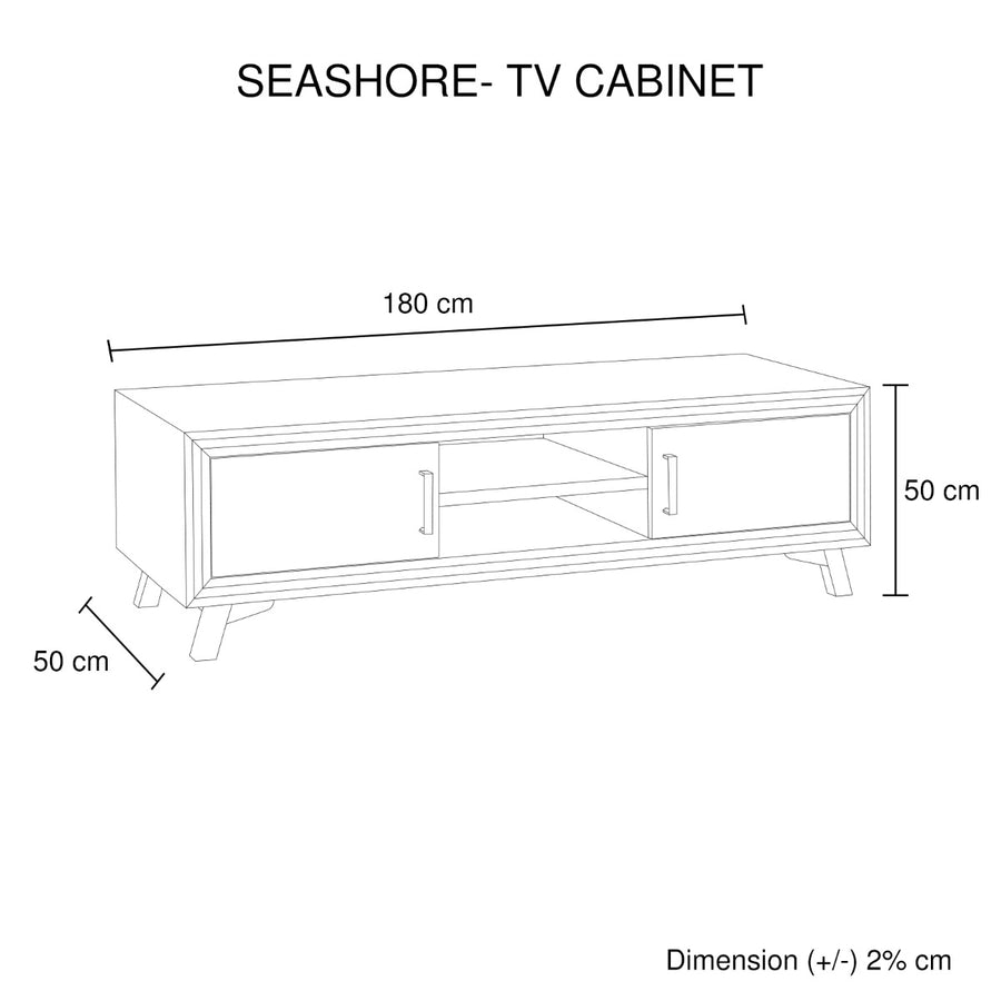 Entertainment Unit with 2 Storage Drawers