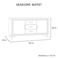 Wooden Sideboard with Storage Cabinet and Drawers