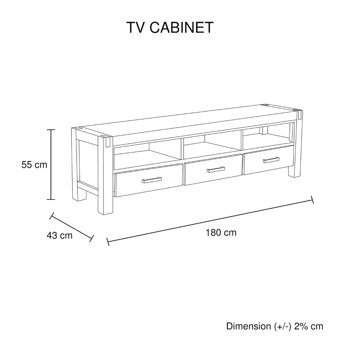 Entertainment Unit With Storage - Oak