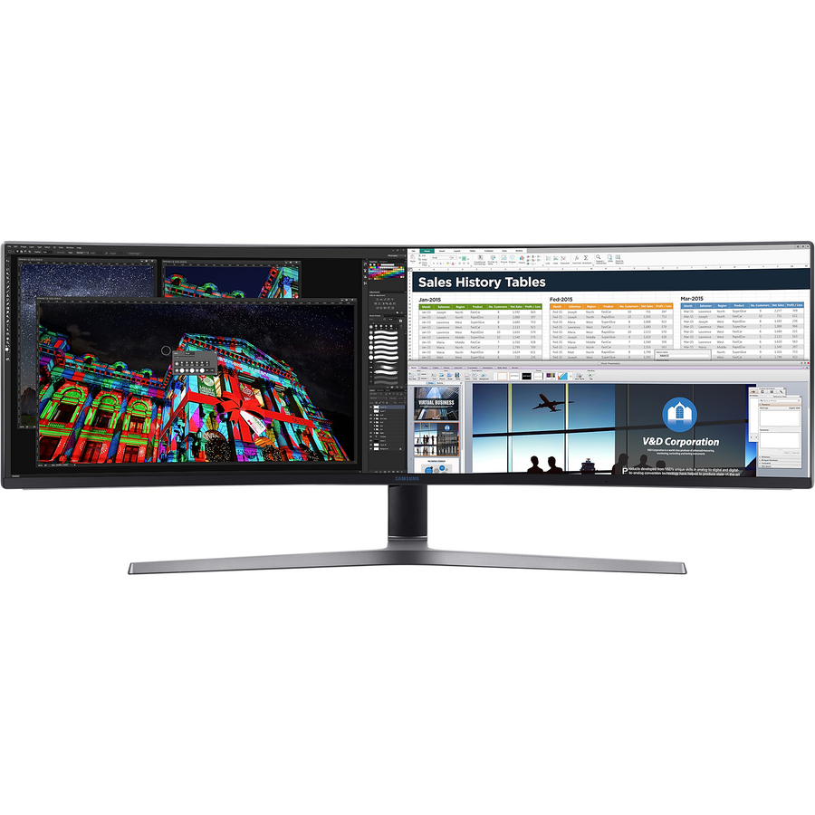 49 Inch QLED Gaming Monitor C49HG90DME with 32:9 Super Ultra-wide screen