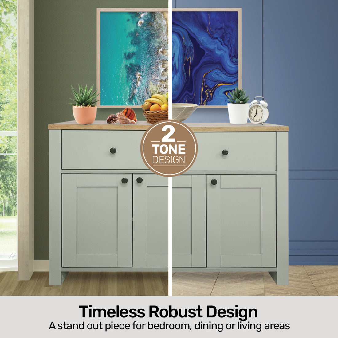 Winchester Two Tone Sideboard Stylish Flawless Design 110cm