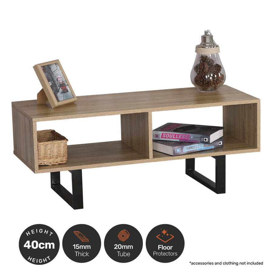 Coffee Table Wide Dual Storage Stylish Modern Design 1m